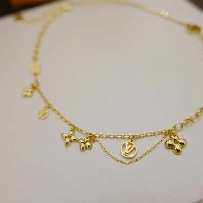 [Rose Tomorrow]BLOOMING SUPPLE NECKLACE BRASS