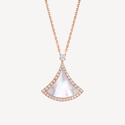 [Rose Tomorrow]DREAM MOP DIAMOND PAVED PINK GOLD NECKLACE