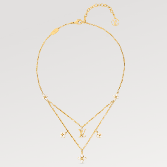 [Rose Tomorrow] FLOWERGRAM GOLD MOP DOUBLE ROW NECKLACE