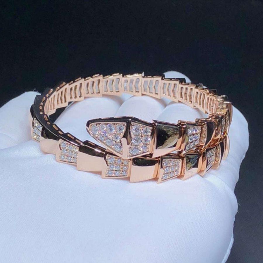 [Rose Tomorrow]SERPENTI WIDE BRACELET PINK GOLD DIAMOND