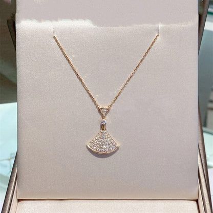 [Rose Tomorrow]DREAM NECKLACE PINK GOLD FULL DIAMOND