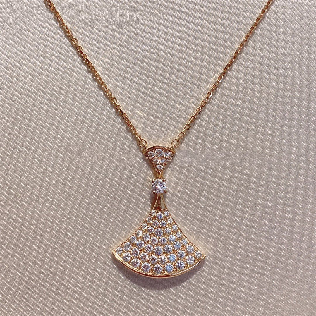 [Rose Tomorrow]DREAM NECKLACE PINK GOLD FULL DIAMOND