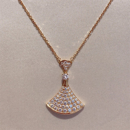 [Rose Tomorrow]DREAM NECKLACE PINK GOLD FULL DIAMOND