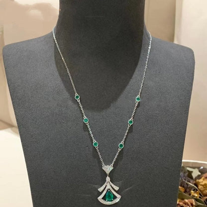 [Rose Tomorrow]DREAM NECKLACE MALACHITE DIAMOND SILVER