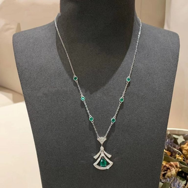 [Rose Tomorrow]DREAM NECKLACE MALACHITE DIAMOND SILVER