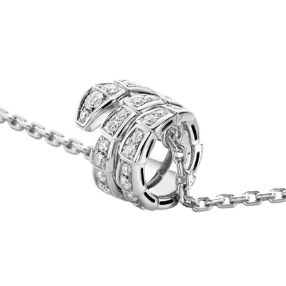 [Rose Tomorrow]SERPENTI  NECKLACE DOUBLE RING DIAMOND