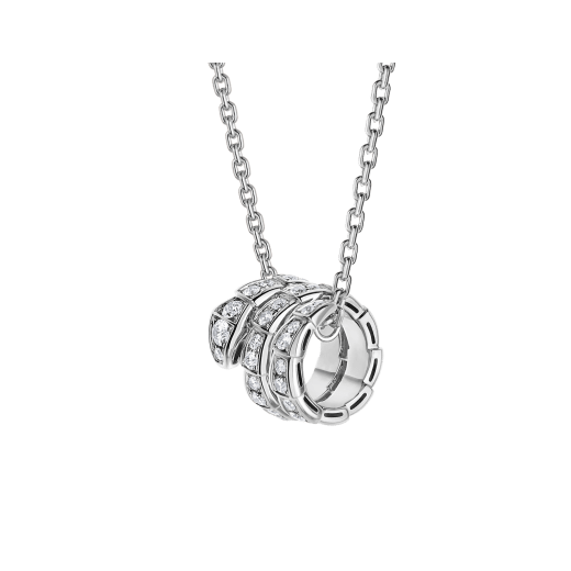 [Rose Tomorrow]SERPENTI  NECKLACE DOUBLE RING DIAMOND