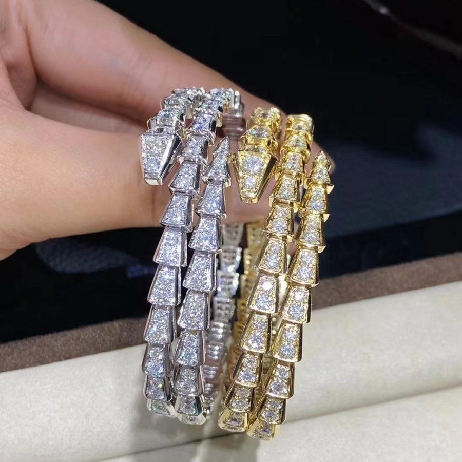 [Rose Tomorrow]SERPENTI BRACELET GOLD DIAMOND DOUBLE ROW