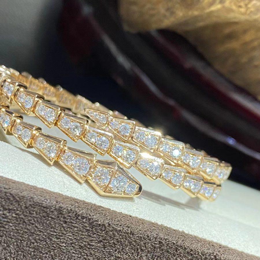 [Rose Tomorrow]SERPENTI BRACELET GOLD DIAMOND DOUBLE ROW