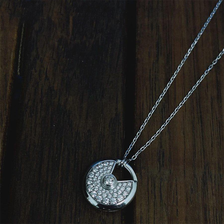 [Rose Tomorrow]AMULETTE SILVER FULL DIAMOND NECKLACE