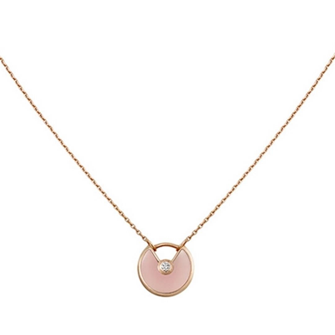 [Rose Tomorrow]AMULETTE ROSE GOLD PINK MOP NECKLACE