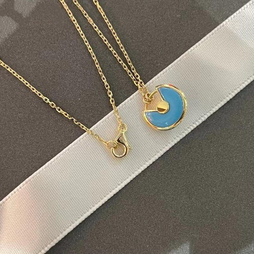 [Rose Tomorrow]AMULETTE GOLD TURQUOISE NECKLACE