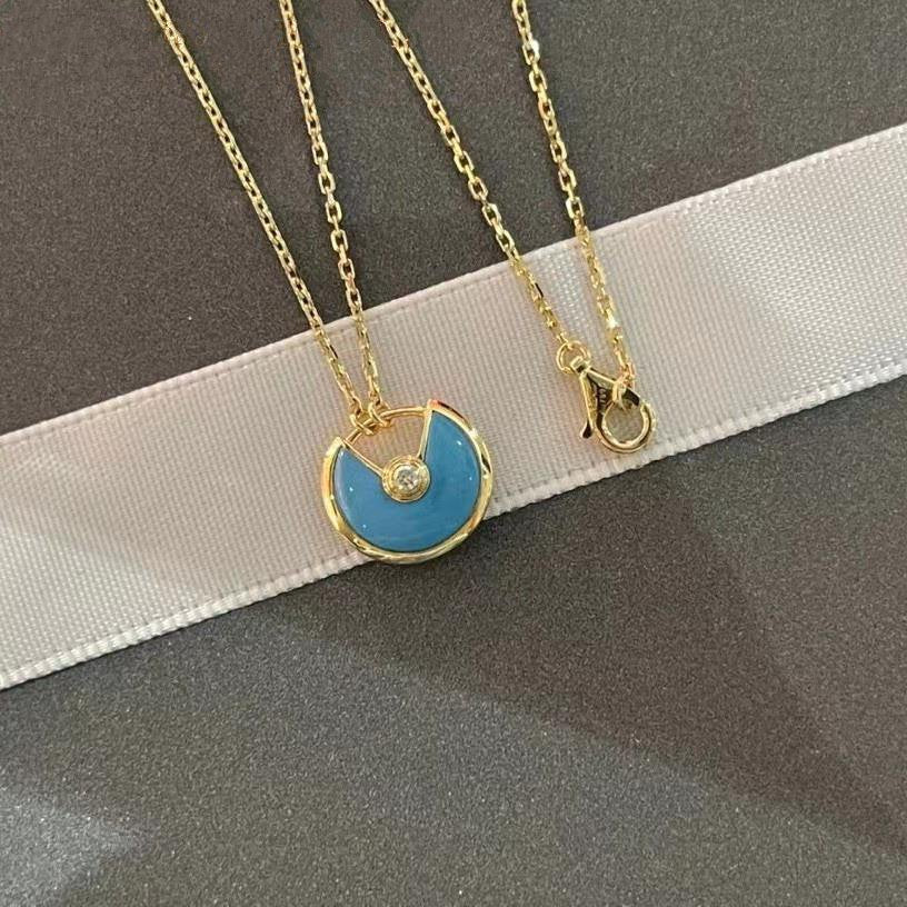 [Rose Tomorrow]AMULETTE GOLD TURQUOISE NECKLACE