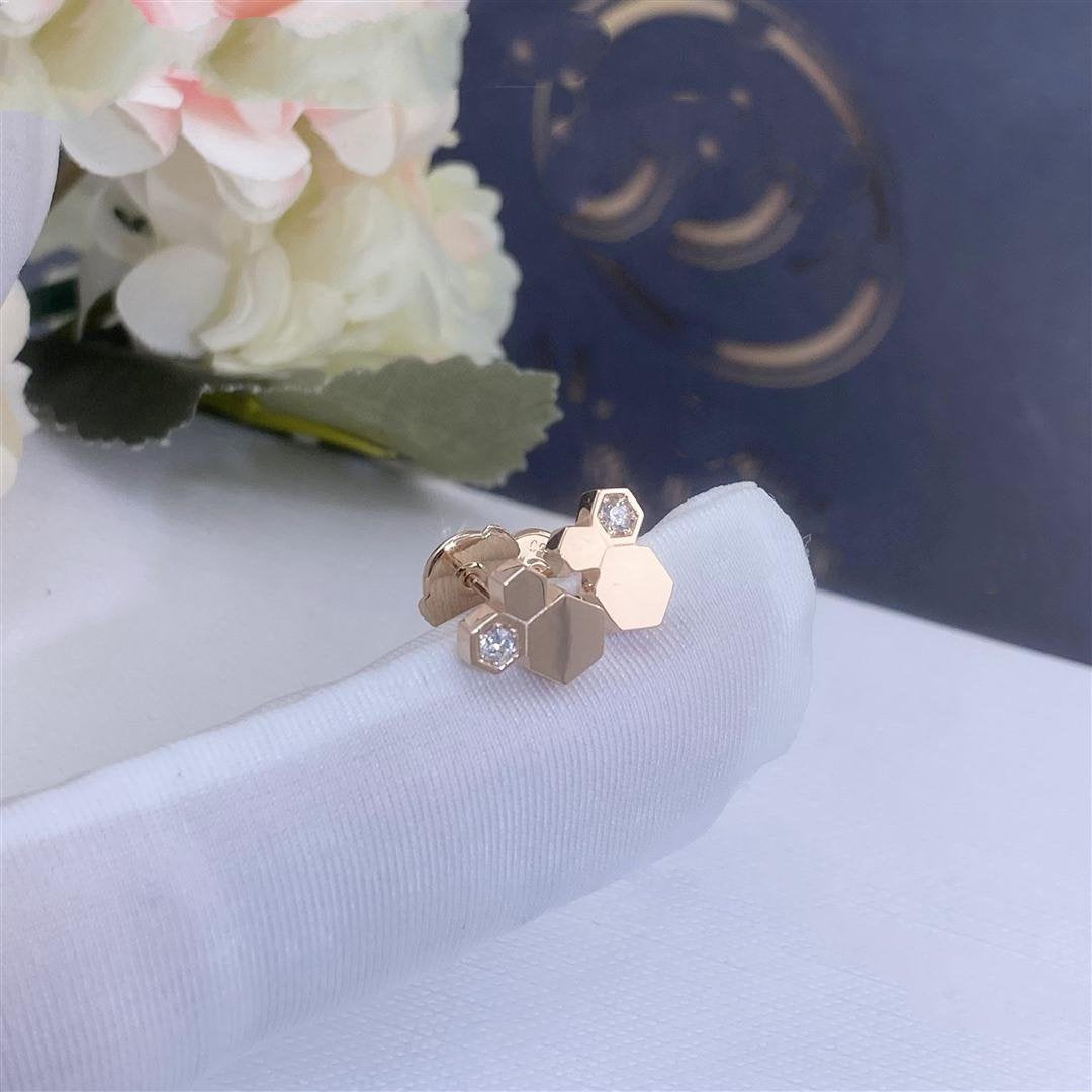 [Rose Tomorrow]BEE LOVE PINK GOLD DIAMOND EARRINGS