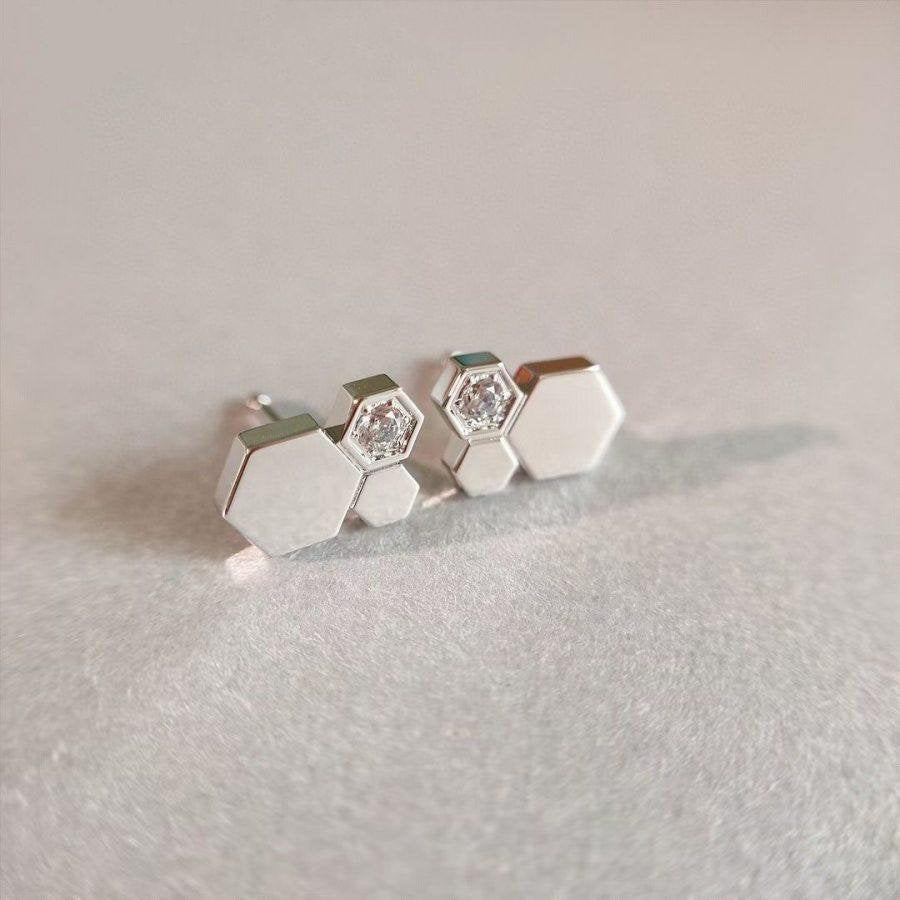 [Rose Tomorrow]BEE LOVE SILVER DIAMOND EARRINGS