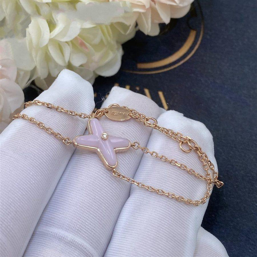 [Rose Tomorrow]JEUX BRACELET PINK MOP PINK GOLD 1 DIAMOND