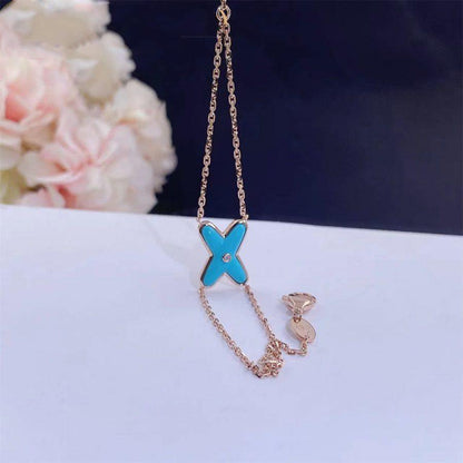 [Rose Tomorrow]JEUX BRACELET TURQUOISE PINK GOLD 1 DIAMOND