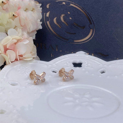 [Rose Tomorrow]JEUX DE PINK GOLD DIAMOND EARRINGS