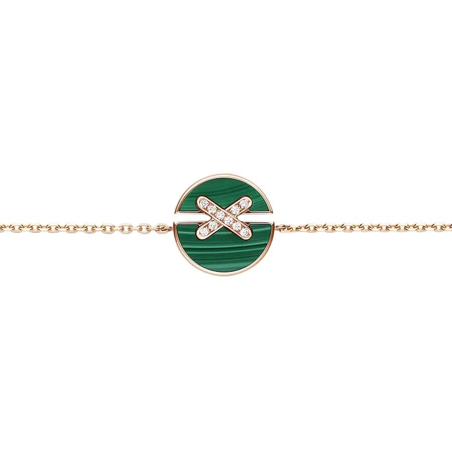 [Rose Tomorrow]JEUX DE BRACELET MALACHITE PINK GOLD DIAMONDS