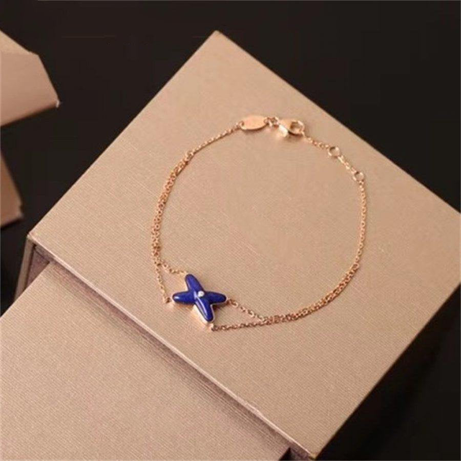 [Rose Tomorrow]Hollow Design Four-Leaf Clover Flower Shape Bracelets