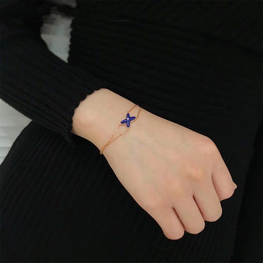 [Rose Tomorrow]Hollow Design Four-Leaf Clover Flower Shape Bracelets