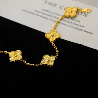 [💎ROSE💎]CLOVER 5 MOTIFS BRONZING BRACELET
