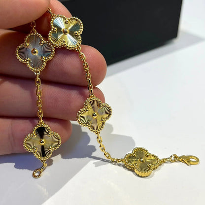 [💎ROSE💎]CLOVER 5 FLOWERS LASER BRACELET