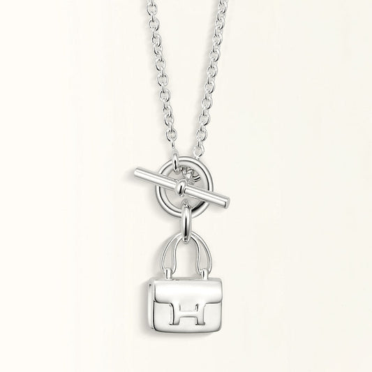 [Rose Tomorrow]POP H PEDANT SILVER NECKLACE