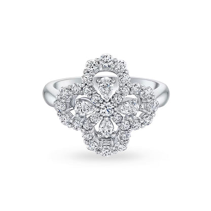 [Rose Tomorrow]LOOP RING FULL MOTIF DIAMOND 16MM SILVE