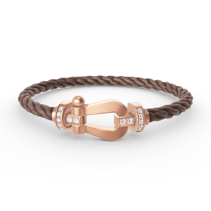 [Rose Tomorrow]FORCE LARGE HORSESHOE HALF DIAMOND BRACELET ROSE GOLD