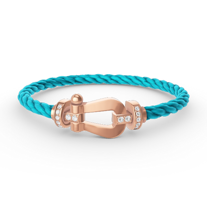 [Rose Tomorrow]FORCE LARGE HORSESHOE HALF DIAMOND BRACELET ROSE GOLD