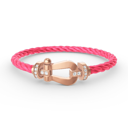 [Rose Tomorrow]FORCE LARGE HORSESHOE HALF DIAMOND BRACELET ROSE GOLD