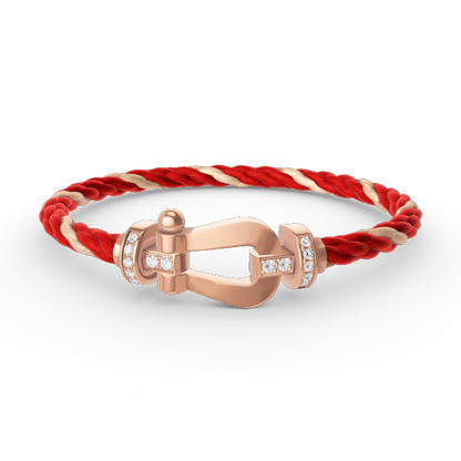 [Rose Tomorrow]FORCE LARGE HORSESHOE HALF DIAMOND BRACELET ROSE GOLD