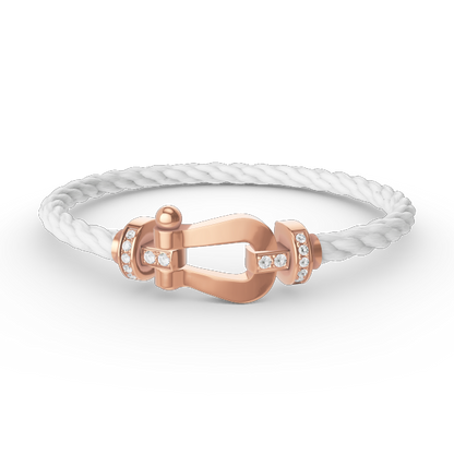 [Rose Tomorrow]FORCE LARGE HORSESHOE HALF DIAMOND BRACELET ROSE GOLD