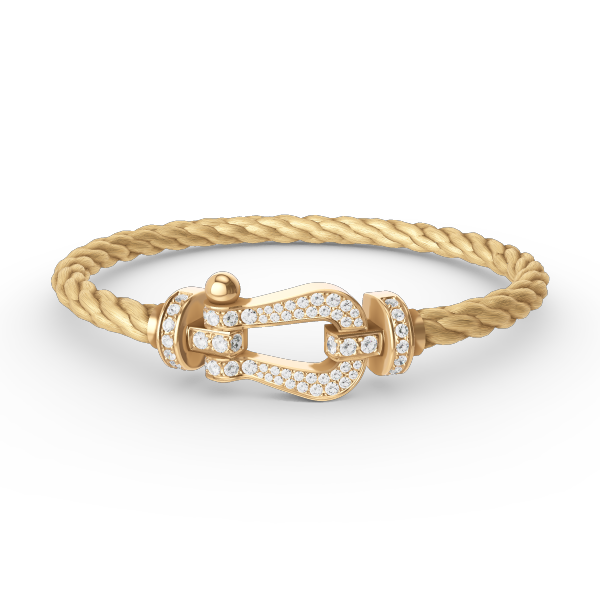 [Rose Tomorrow]FORCE LARGE HORSESHOE FULL DIAMOND BRACELET GOLD