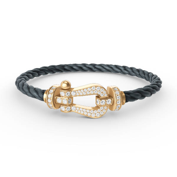 [Rose Tomorrow]FORCE LARGE HORSESHOE FULL DIAMOND BRACELET GOLD