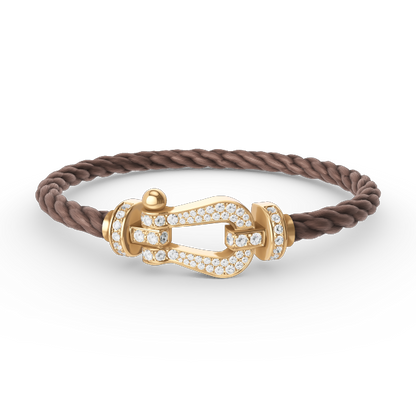 [Rose Tomorrow]FORCE LARGE HORSESHOE FULL DIAMOND BRACELET GOLD