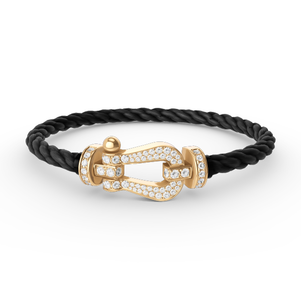 [Rose Tomorrow]FORCE LARGE HORSESHOE FULL DIAMOND BRACELET GOLD