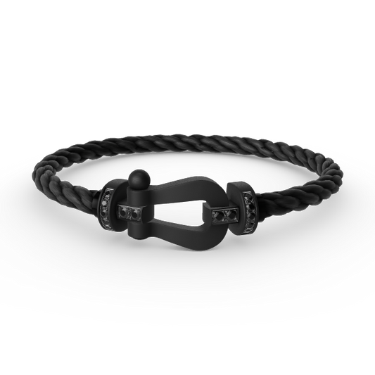 [Rose Tomorrow]FORCE LARGE SERIES HORSESHOE BLACK SAMURAI BRACELET