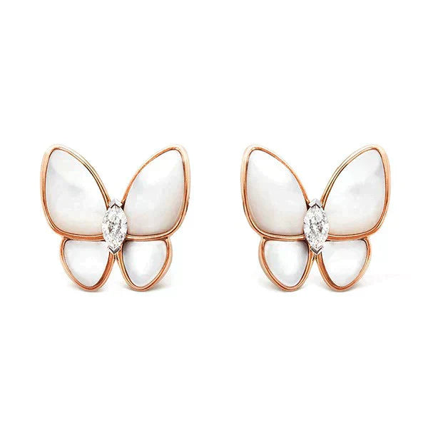 [Rose Tomorrow]BUTTERFLY MOP DIAMOND EARRINGS