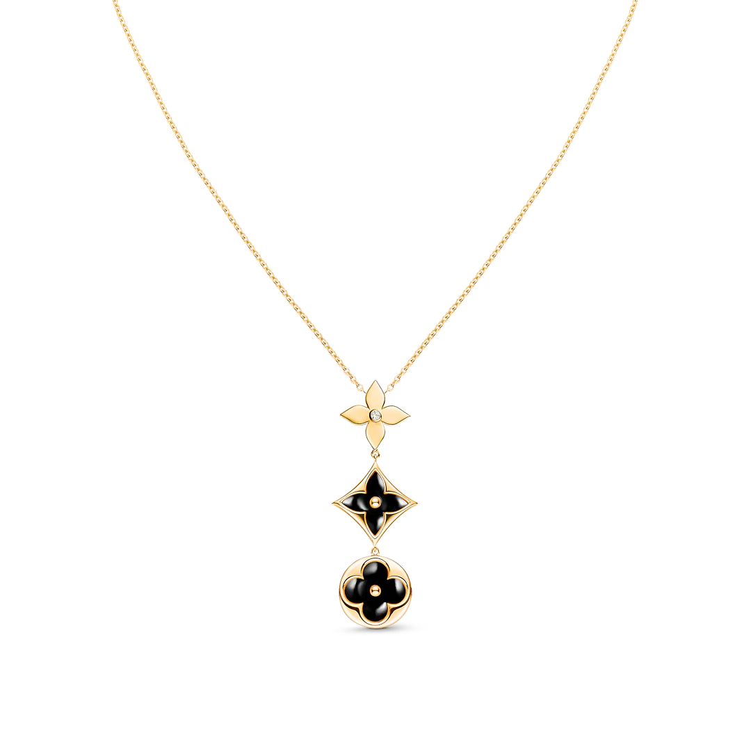 [Rose Tomorrow]STAR AND SUN ONYX PINK GOLD NECKLACE