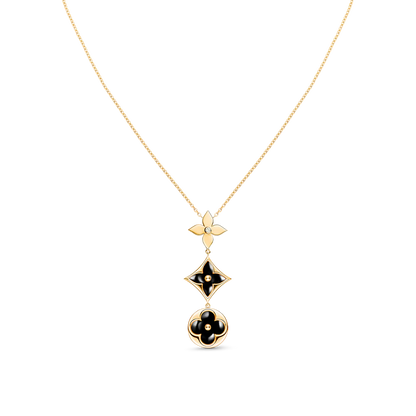[Rose Tomorrow]STAR AND SUN ONYX PINK GOLD NECKLACE