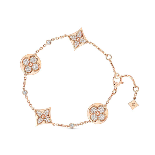 [Rose Tomorrow]STAR AND SUN 4 MOTIFS GOLD DIAMONDS BRACELET