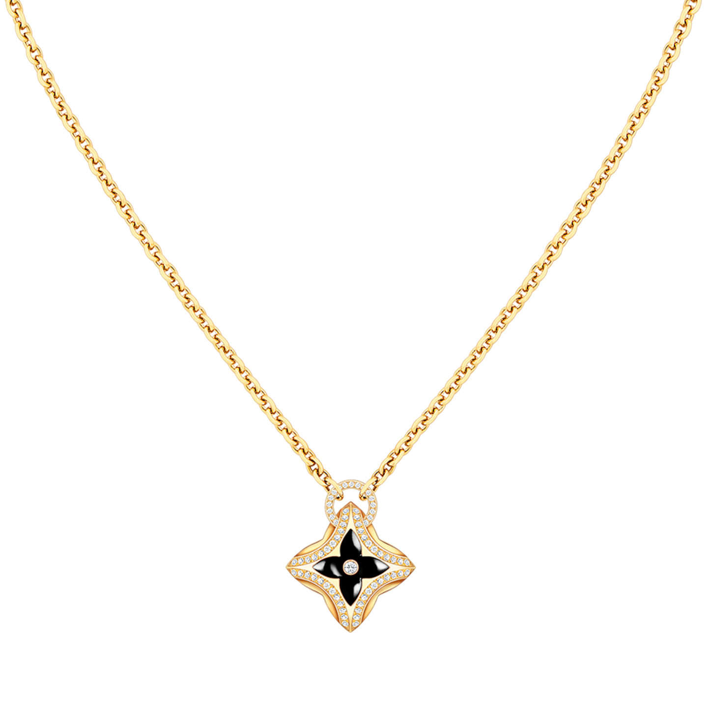 [Rose Tomorrow]STAR PEDANT PINK GOLD DIAMOND NECKLACE