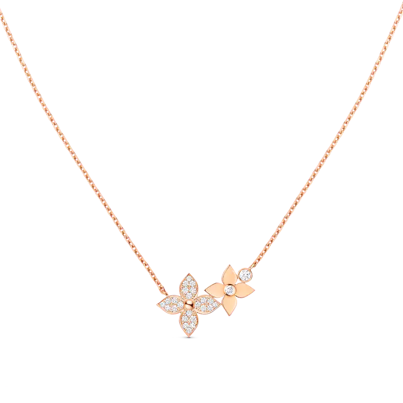 [Rose Tomorrow]STAR BLOSSOM NECKLACE PINK GOLD DIAMONDS