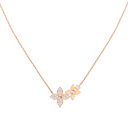 [Rose Tomorrow]STAR BLOSSOM NECKLACE PINK GOLD DIAMONDS