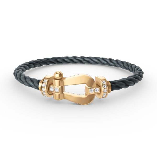 [Rose Tomorrow]FORCE LARGE HORSESHOE HALF DIAMOND BRACELET GOLD