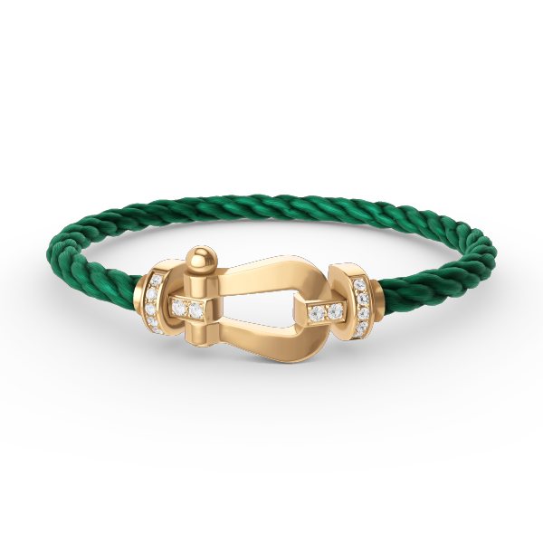 [Rose Tomorrow]FORCE LARGE HORSESHOE HALF DIAMOND BRACELET GOLD