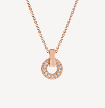 [Rose Tomorrow]GARI NECKLACE PINK GOLD DIAMOND