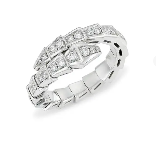 [Rose Tomorrow]SERPENTI RING SILVER DIAMOND PAVED 4MM